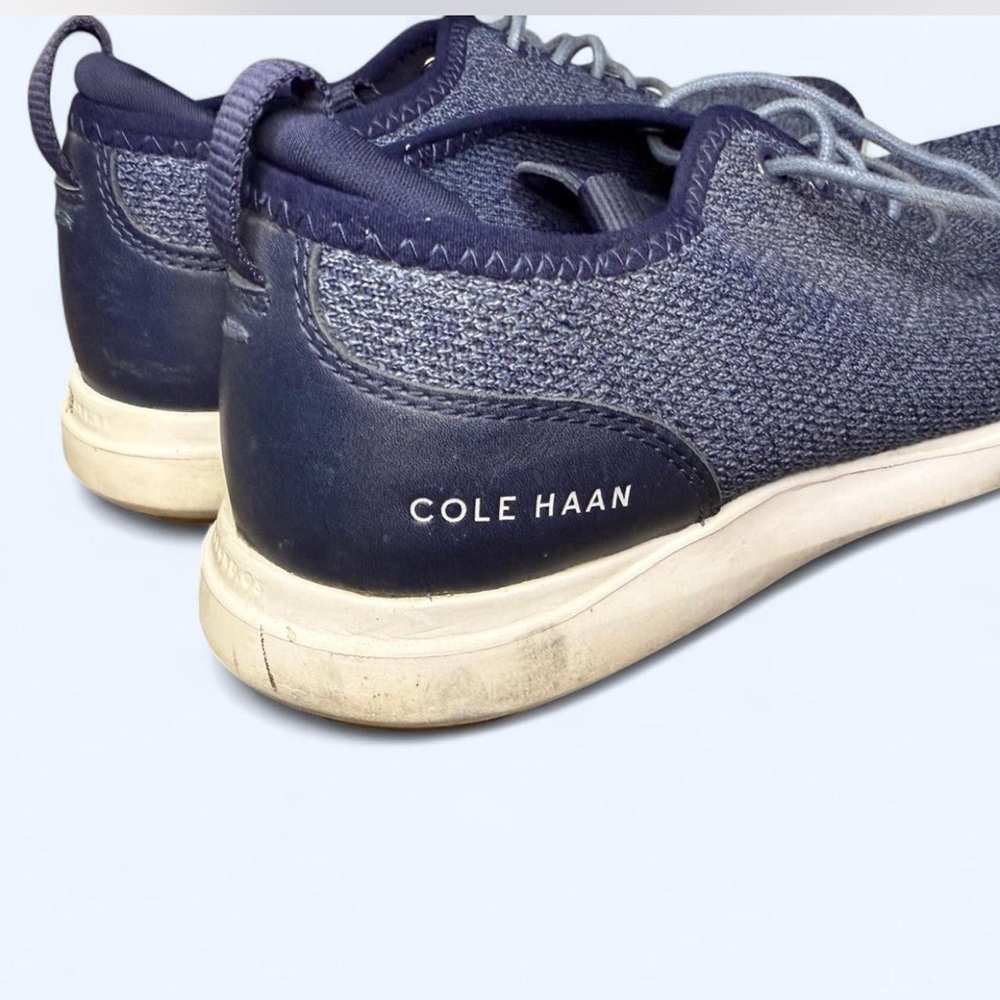 Cole Haan Blue Sneakers with Textured Fabric Upper